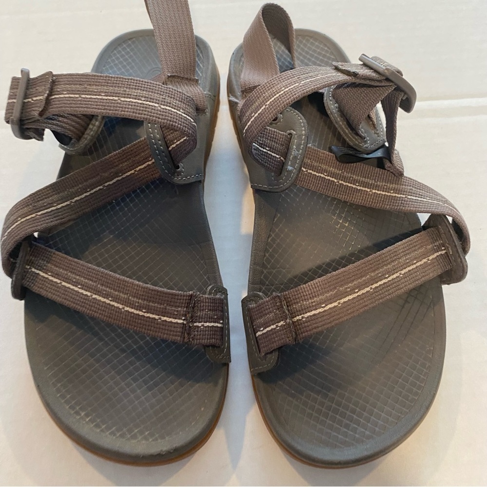 Chaco Gray Sandals with Adjustable Straps and Durable Sole